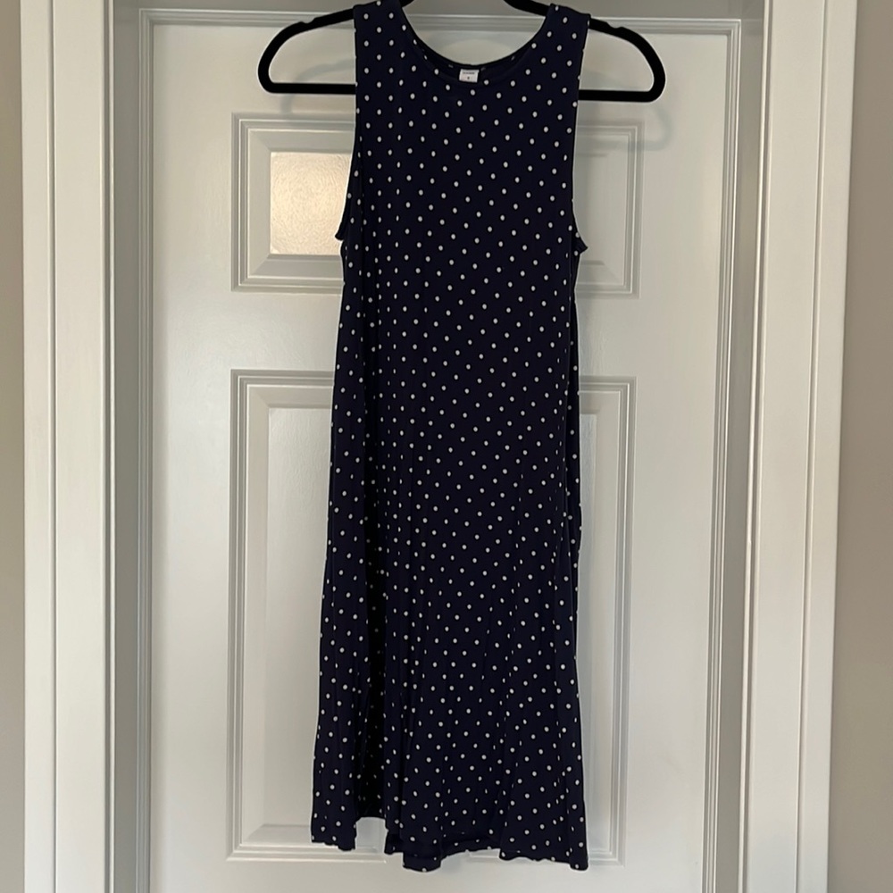 Old Navy Blue & White Polka Dot Dress